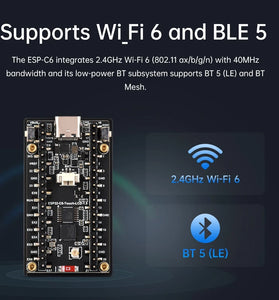 ESP32-C6 ESP-S3 Development Board with 1.9-inch LCD Display Touch Screen  2.4GHz WiFi BLE 5 BT Large Capacity Flash