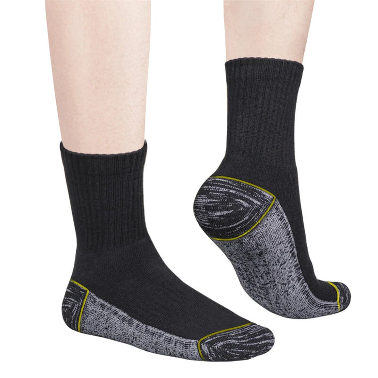 YUEDGE 5 Pairs Men Sports Cotton Socks Athletic Cushioned Hiking Walking Socks Terry Thermal Socks Moisture Wicking Casual Socks Fitness Socks