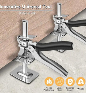 120kg Capacity Carbon Steel Tile Leveling Clips Labor-Saving Arm Jack Door Panel Drywall Lifter with Adjustable Handy Home Improvement Tool