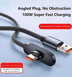 6A 100W USB-A to Type-C Cable Fast Charging Data Transmission Thickened Copper Core Line 1M/1.5M/2M Long for iPhone 17 17Pro 16 Pro Max 15 for Xiaomi 17pro for Huawei Mate XTs for OPPO