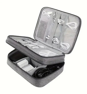Three Layer Large Capacity Storage Bag Digital Organizer Multifunctional Earphone Charger Data Cable Digital Product Business Trip Portable Handbag