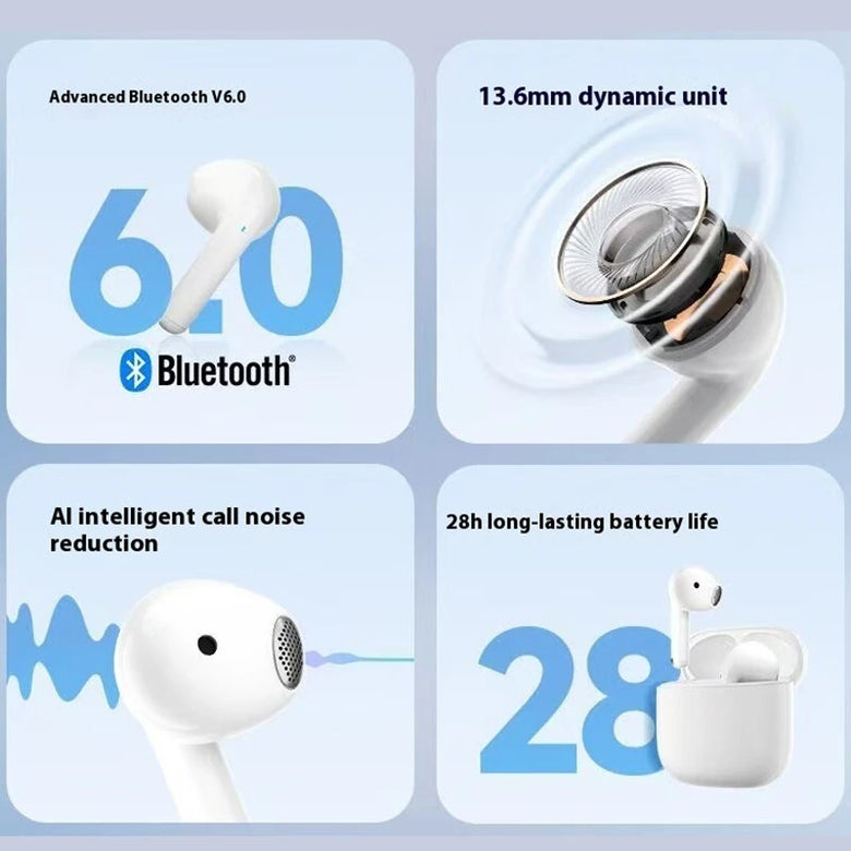 Edifier X1 Evo TWS Earbuds Wireless bluetooth V6.0 Earphone 13.6mm Moving Coil AI Call Noise Cancelling 28H Playback Low Game Delay Multilingual Translation Semi-in-ear Sports Headphones