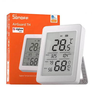 2Pcs SONOFF SNZB-02DR2 AirGuard TH 3.6'' LCD Zigbe Temperature Humidity Sensor App Monitoring Work with Apple Home Via Matter Bridge