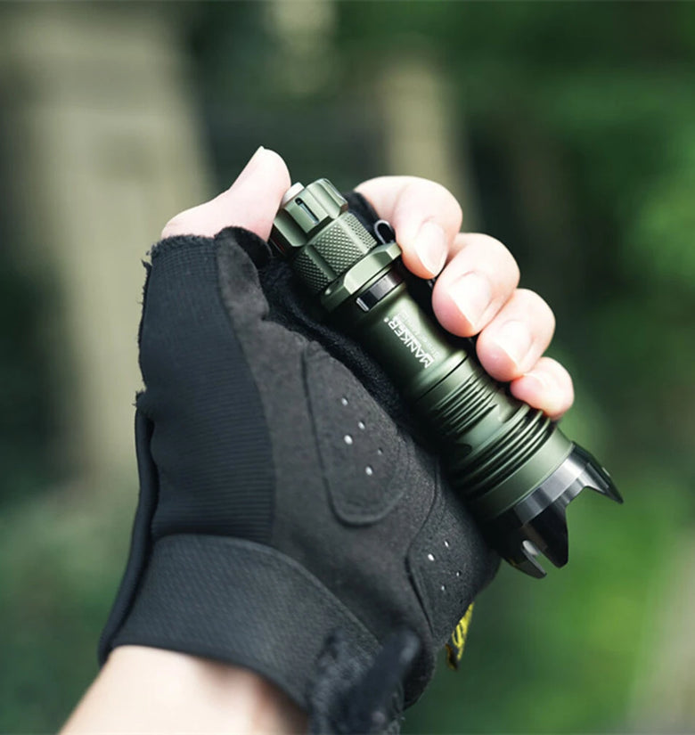 Manker 430 Meters EDC Pocket Tactical Flashlight 14500 Battery Long Range 635 Lumens Rechargeable Mini LED Torch for Camping Lantern Fishing Outdoor