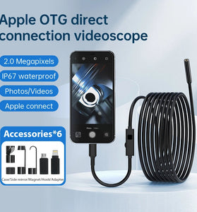 1080P 8mm iphone and Android Car Inspection Endoscope Camera Repair Equipment Tool with 5m Cable IP67 Waterproof 2.0 Megapixels