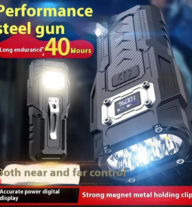 High-Powerful Type-C Rechargeable Flashlight Super Bright Beam Distance Built-in Battery Portable Work Light