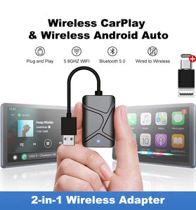 2 in1 CarPlay Wireless Adapter Mini Box CarPlay Android Auto Dongle For Benz for Audi for Mazda for Toyota for VW OEM Car Radio