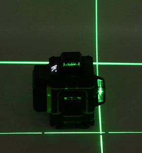 16-Line Strong Green Light 4D Remote Control Laser Level Measure with Wall Attachment Frame