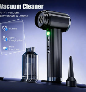 Mini Turbo Fan Handheld Wireless Car Vacuum Cleaner Four-in-one Inflation Vacuuming Blowing Deflation High Power Portable Air Gun