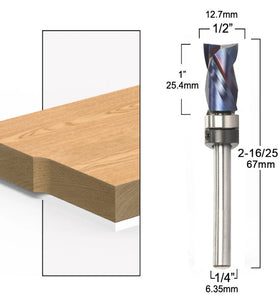 Blue Nano Coated High-End Milling Cutter Hard Alloy Extended Shaft Versatile Woodworking Tool Superior Precision Sturdy Design