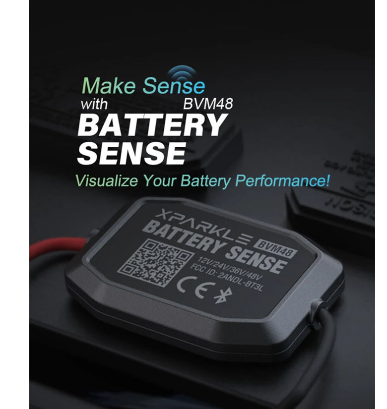 Xparkle BVM02 bluetooth Battery Monitor Real Time Monitoring for Cars Yachts Off-Road Vehicles Trucks RVs Golf Carts Electric Bicycles Motorcycles Scooters