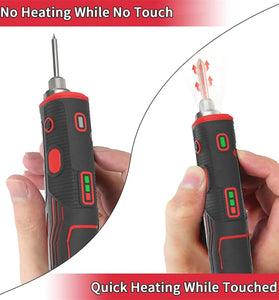 Cordless Soldering Iron LD006A 1800mAh Rechargeable Tool Adjustable Temperature 200-480C Portable USB Quick Heat-Up Soldering Kit for Welding and Repairs