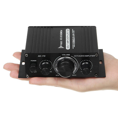 AK170 Hifi 12V Car Amplifier Home Stereo Subwoofer Amplifier Sound Speaker LED Display