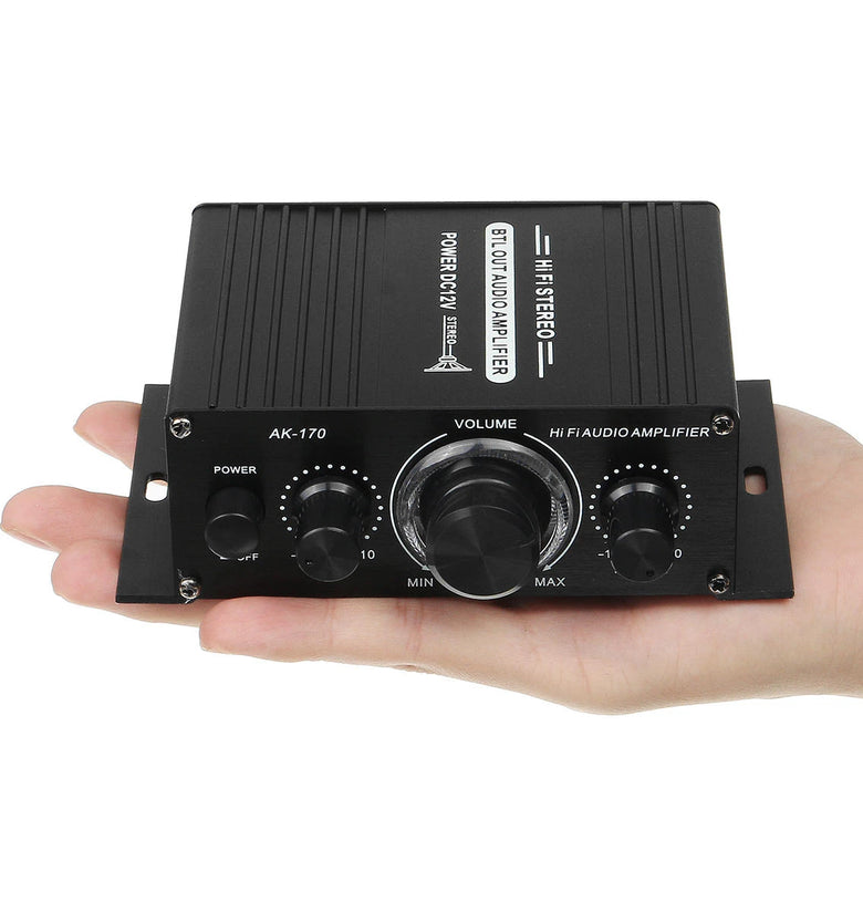 AK170 Hifi 12V Car Amplifier Home Stereo Subwoofer Amplifier Sound Speaker LED Display