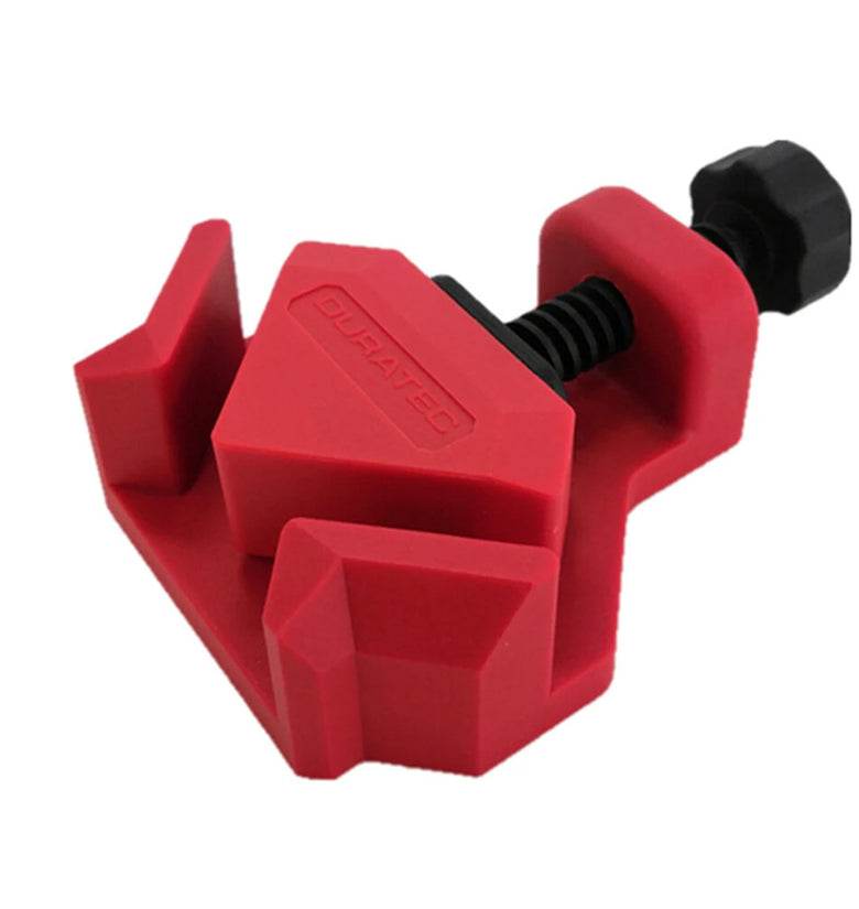 4 Packs T-Shape 90 Degree Woodworking Auxiliary Clamping Tool Adjustable Clamp 26mm Dual Side Hold 22mm High Grip Strength 250N Deep Slot Quick Easy Clamp Operation for Frame Picture Assembly