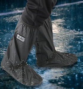 Rain Shoe Covers Waterproof Anti-Slip Rainproof Motorcycle Shoe Covers High Long Tube Waterproof Shoe Covers Non-Slip Thickened Outdoor Riding Sandproof Snowproof