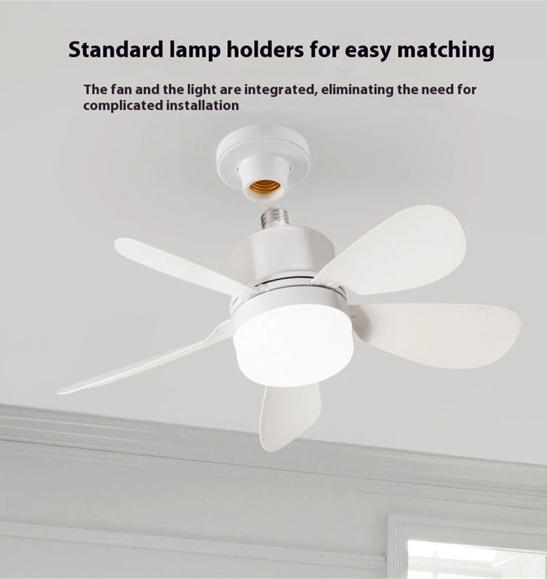 Elfeland E27 LED Ceiling Fan Light Remote Control 3-Speed Fan & 3-Color Temperature Dimmable With 2/4H Timer Removable Blades for Dining Room Bedroom Living Room