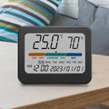 323 Multifunctional Indoor Thermometer with Humidity Gauge Accurate Readings Comfort Indicator Time Date and Week Display Powered by CR2032 Batteries