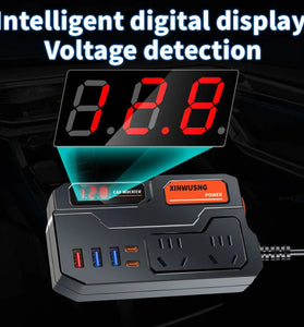 Car Inverter 12V 24V To 220V Car Booster Charging Truck Household Socket Power Conversion Multi-function Vehicle Inverter Charger
