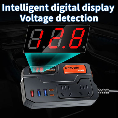 Car Inverter 12V 24V To 220V Car Booster Charging Truck Household Socket Power Conversion Multi-function Vehicle Inverter Charger
