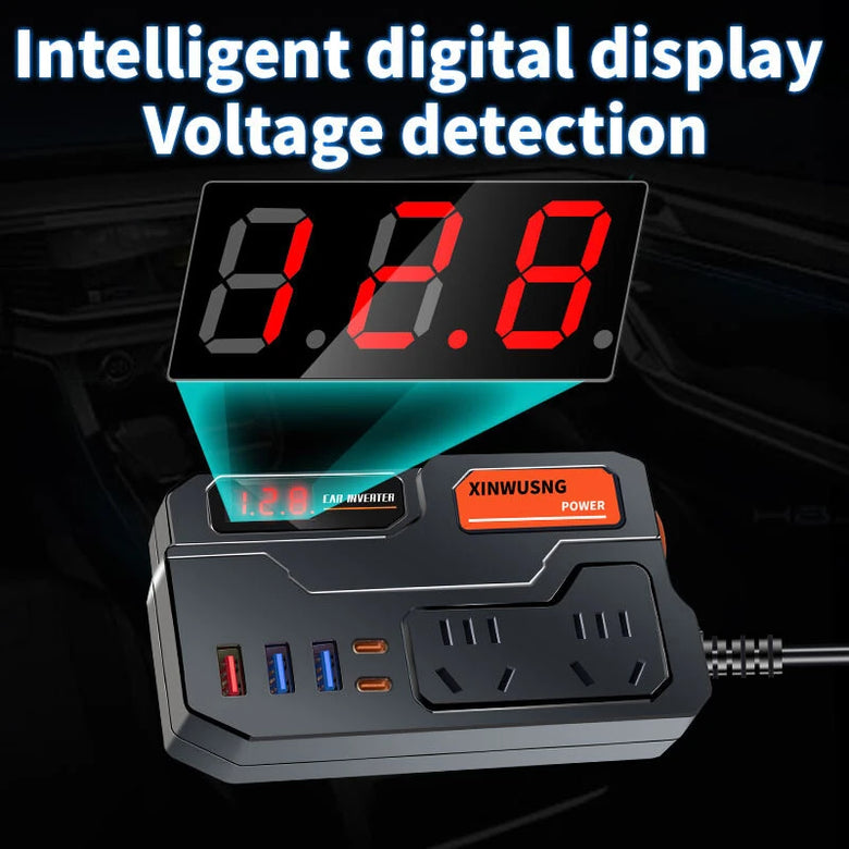 Car Inverter 12V 24V To 220V Car Booster Charging Truck Household Socket Power Conversion Multi-function Vehicle Inverter Charger