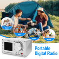 TEF6686 Full Band Digital Radio Receiver Aluminum Alloy FM LW MW SW DSP SDR Portable 2.8 Inch Screen Built in Speaker Rechargeable Battery 99 Station Storage Compact Design