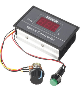 30A DC 6V 12V 24V 48V PWM Motor Speed Controller LED Digital Display Adjustable Voltage Regulator with Potentiometer Switch