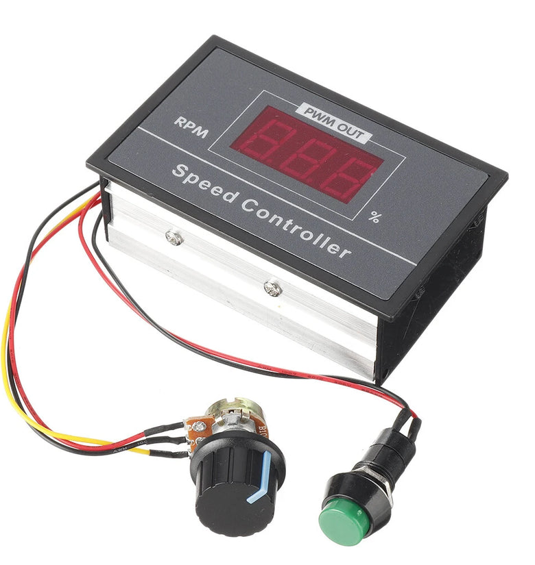 30A DC 6V 12V 24V 48V PWM Motor Speed Controller LED Digital Display Adjustable Voltage Regulator with Potentiometer Switch