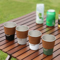 Camping Cup  4*350ML Stainless Steel Cups with Heat-Resistant Covers and Cup Bag Mesh Bag for Outdoor Adventures