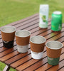 Camping Cup  4*350ML Stainless Steel Cups with Heat-Resistant Covers and Cup Bag Mesh Bag for Outdoor Adventures