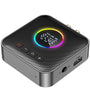 3 in 1 Digital Display bluetooth 5.4 Audio Transmitter Receiver FM Modulator Transmitter 3.5MM AUX RCA USB Type-C Multi-point Interface RGB Light Driver-free for Phone Tablet TV Speaker