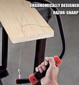 12inch Coping Saw Hand Saw Wire Saw 360-Degree Multi-Directional Cutting with 10 Saw Blades for Wood Plastic Rubber Soft Metal