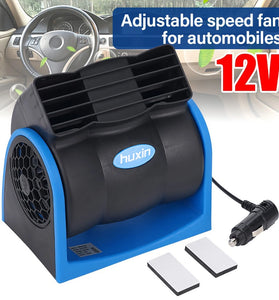 12V Universal Car Bladeless Air Conditioning Fan Car Silent Electric Fan Adjustable Speed Turbo Cooling Cooler Fan
