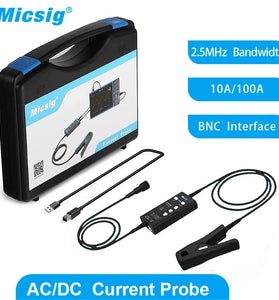 Micsig CP2100A AC DC Current Probe DC to 800KHz 10A 100A High Precision Signal Measurement CAT III 300V CAT II 600V Wide Bandwidth