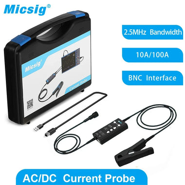 Micsig CP2100A AC DC Current Probe DC to 800KHz 10A 100A High Precision Signal Measurement CAT III 300V CAT II 600V Wide Bandwidth