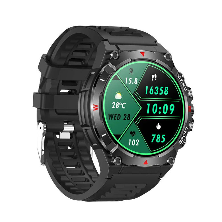 SENBONO TG02 1.43-inch AMOLED Display GPS Compass Altimeter & Barometer 500mAh Battery bluetooth Call Heart Rate Blood Pressure Blood Oxygen Monitor Sleep Monitoring Multi-sport Modes IP68 Waterproof Smart Watch