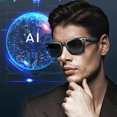 W610 AI Smart Glasses with HD Camera 8MP 32MP Interpolated WiFi bluetooth Call 3D Stereo Surround Sound Dual Noise Cancelling 35g IP65 Waterproof Smart Audio Glasses