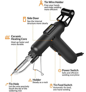 80W Automatic Soldering Iron Kit 110V 220V with Ceramic Heater Quick Heating Solder Gun for Electronics Repair and DIY Projects