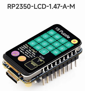 RP2350 1.47inch Display Development Board 172320 262K Color Colorful RGB LED Dual-core & Dual-architecture Microcontroller