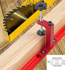 Aluminum Alloy T-Track Hold Down Clamp for 30mm/45mm T-slot Track Woodworking Band Saw Table Saw Fixed F Clamp Aluminum Alloy Desktop Pressure Clip