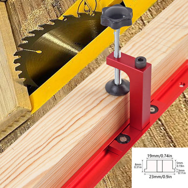 Aluminum Alloy T-Track Hold Down Clamp for 30mm/45mm T-slot Track Woodworking Band Saw Table Saw Fixed F Clamp Aluminum Alloy Desktop Pressure Clip