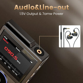 HIFI-02 HiFi Audio Player DSD256 Hard Decode Lossless Music Player bluetooth LDAC 3000mAh Zinc Alloy Body Portable MP3 Player
