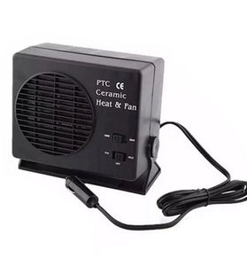 Car Heater Fan 12V Portable Ceramic Heating Cooling Unit 150W 300W Adjustable Bracket Compact Design Vehicle Window Defroster