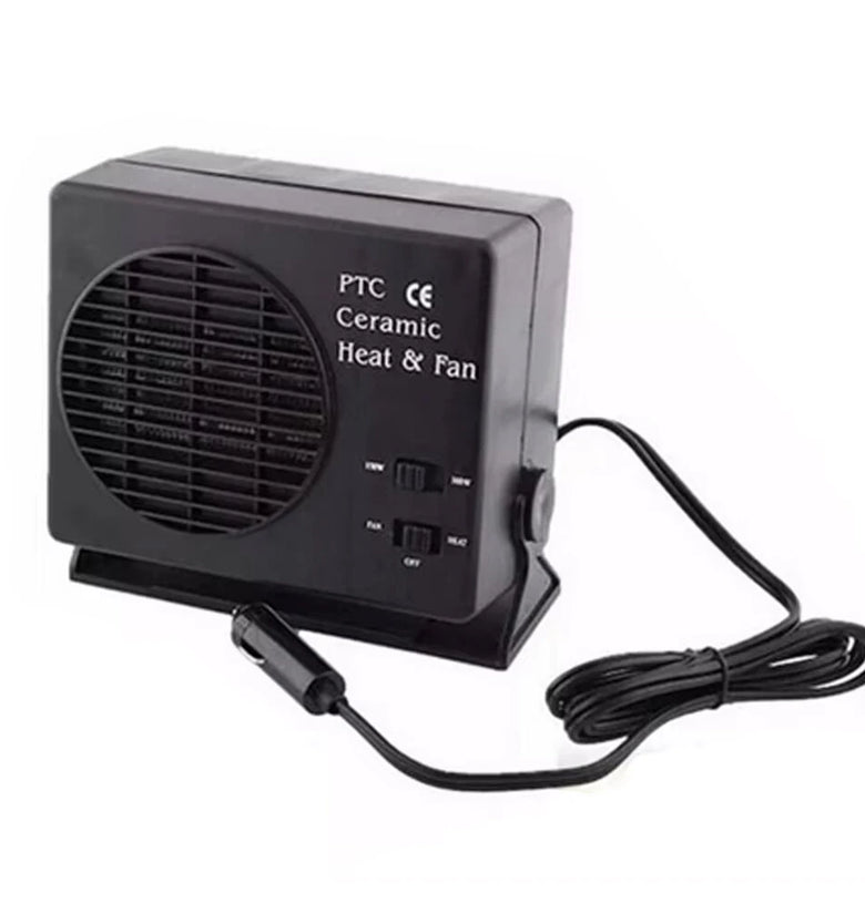 Car Heater Fan 12V Portable Ceramic Heating Cooling Unit 150W 300W Adjustable Bracket Compact Design Vehicle Window Defroster