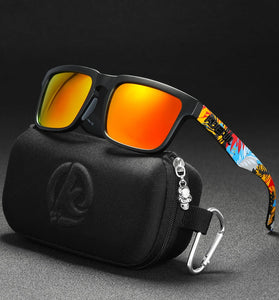 KDEAM Fashion Square Polarized Sunglasses Colorful Lenses UV400 Sports Sun Glasses for Outdoor Travel Driving Fishing