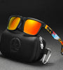 KDEAM Fashion Square Polarized Sunglasses Colorful Lenses UV400 Sports Sun Glasses for Outdoor Travel Driving Fishing
