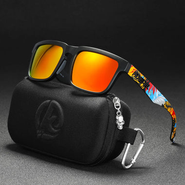 KDEAM Fashion Square Polarized Sunglasses Colorful Lenses UV400 Sports Sun Glasses for Outdoor Travel Driving Fishing
