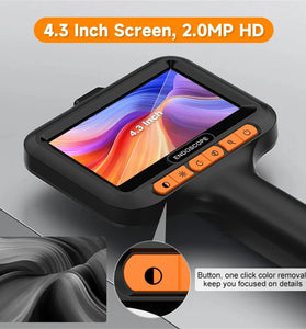 4.3'' IPS Screen Industrial Handheld HD 1080P 8mm Endoscope 8 LEDs IP67 Waterproof Auto Repair Plumbing Maintenance Appliance Inspection T42-AV