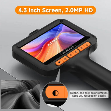 4.3'' IPS Screen Industrial Handheld HD 1080P 8mm Endoscope 8 LEDs IP67 Waterproof Auto Repair Plumbing Maintenance Appliance Inspection T42-AV