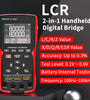 ZOYI ZT-DQ01 ZT-DQ02 Digital LCR Bridge Tester Meter Portable Handheld 0.3% Accuracy Capacitance Resistance Inductance Testing Multiple Frequencies